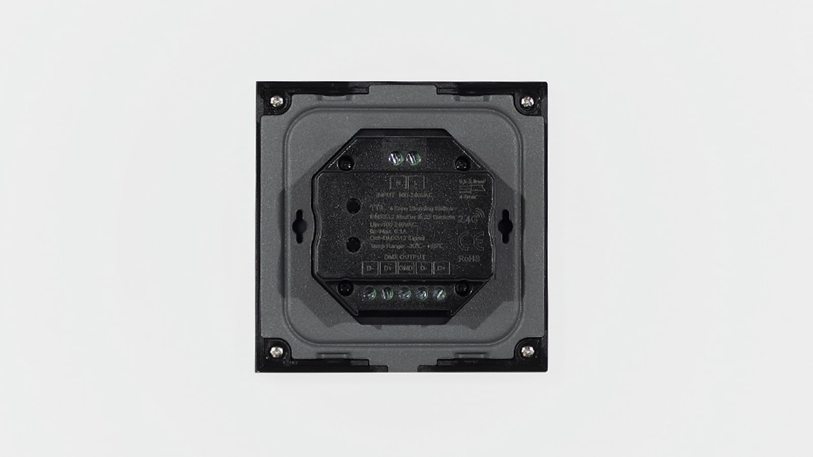 Сенсорная панель T16 Black IC22 (220V, DIM, 4 zone, DMX512, RF 2.4GHz)