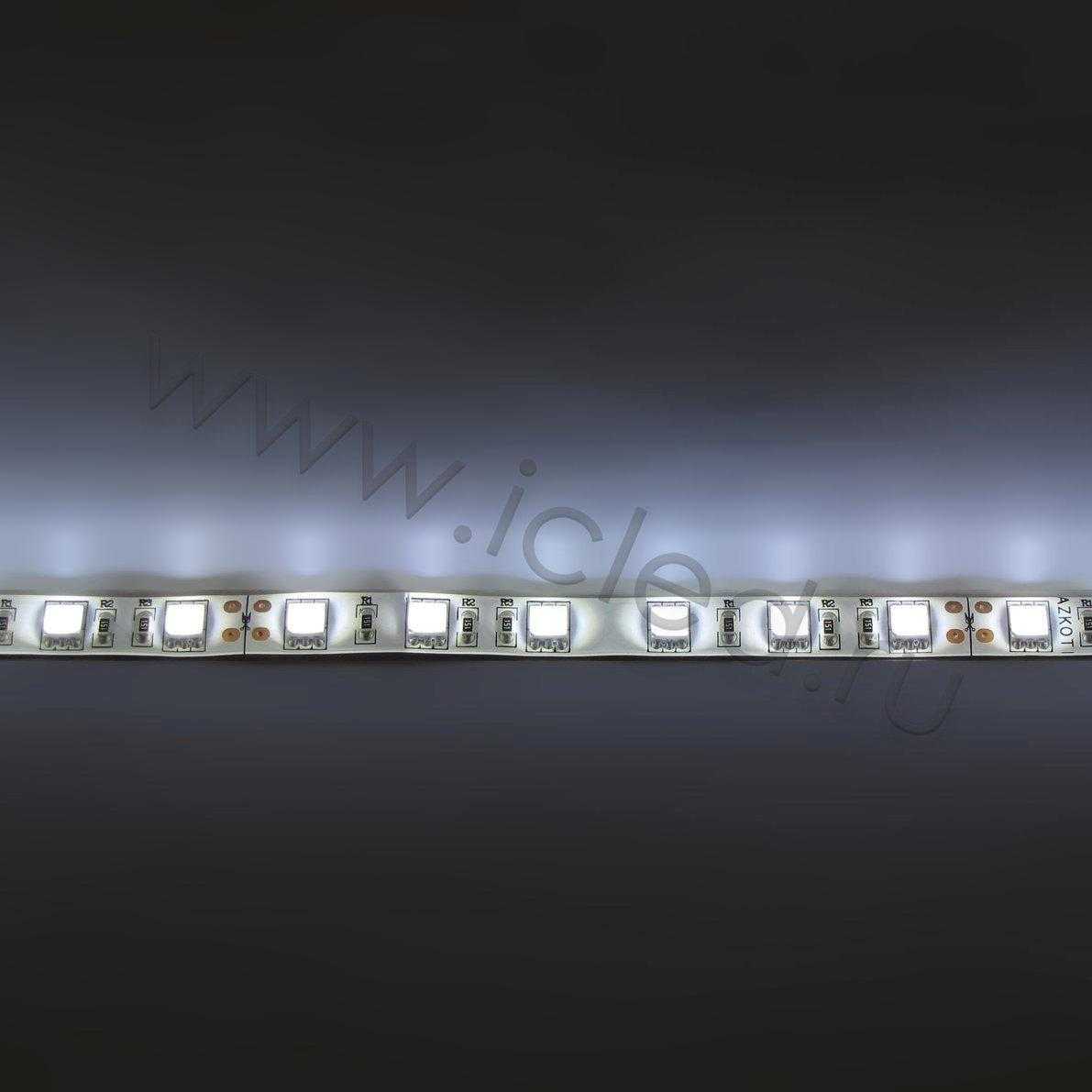 Влагозащищенные светодиодные ленты Светодиодная лента Standart PRO class, 5050, 60led/m, White, 24V, IP65 Icled