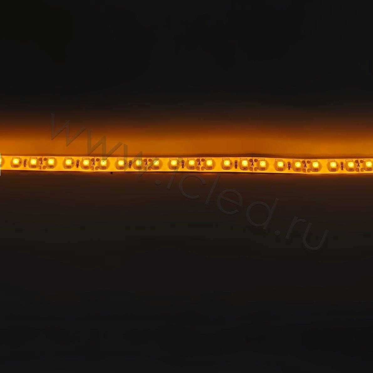 Влагозащищенные светодиодные ленты Светодиодная лента Standart class, 3528, 120led/m, Yellow, 12V, IP65 Icled