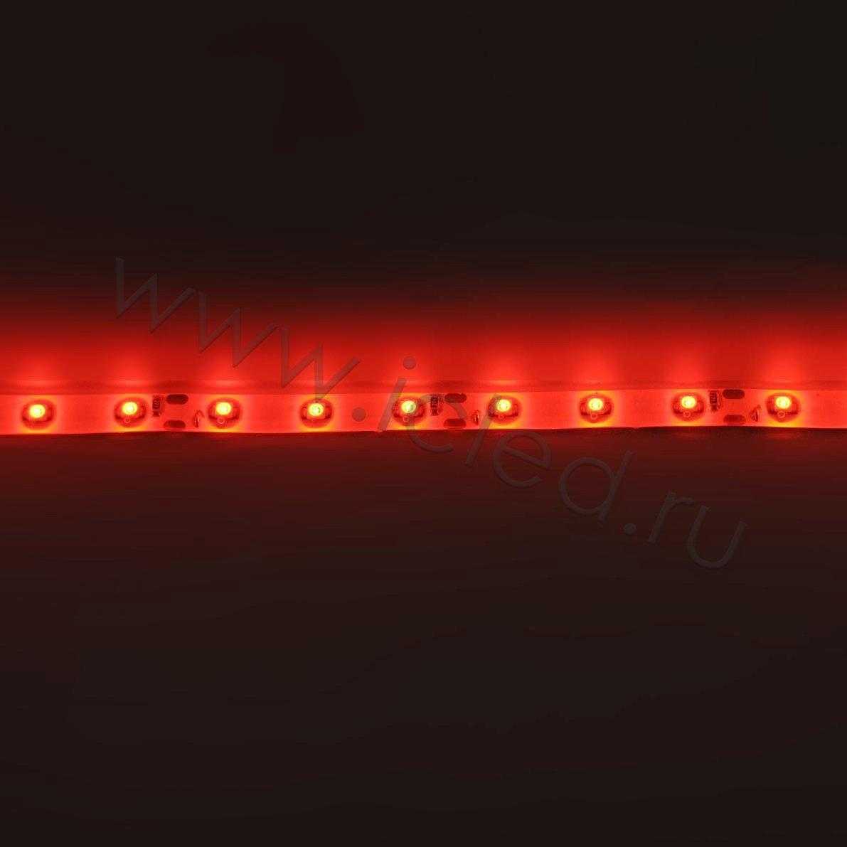 Влагозащищенные светодиодные ленты Светодиодная лента Standart class, 3528, 60led/m, Red, 12V, IP65 Icled