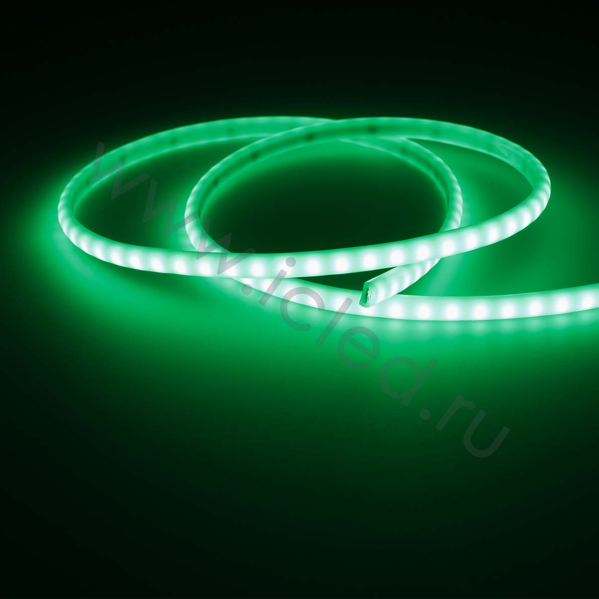 Влагозащищенные светодиодные ленты Светодиодная лента Standart Pro class 2835 120led/m, green, 12V, IP68, N335 Icled